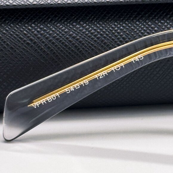 NEW PRADA PRB01V 12R1O1 EYEGLASSES WOMEN TRANSPARENT GRAY EYEWEAR VPR B01 12R1O1 - Picture 7 of 9